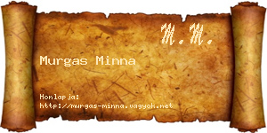 Murgas Minna névjegykártya